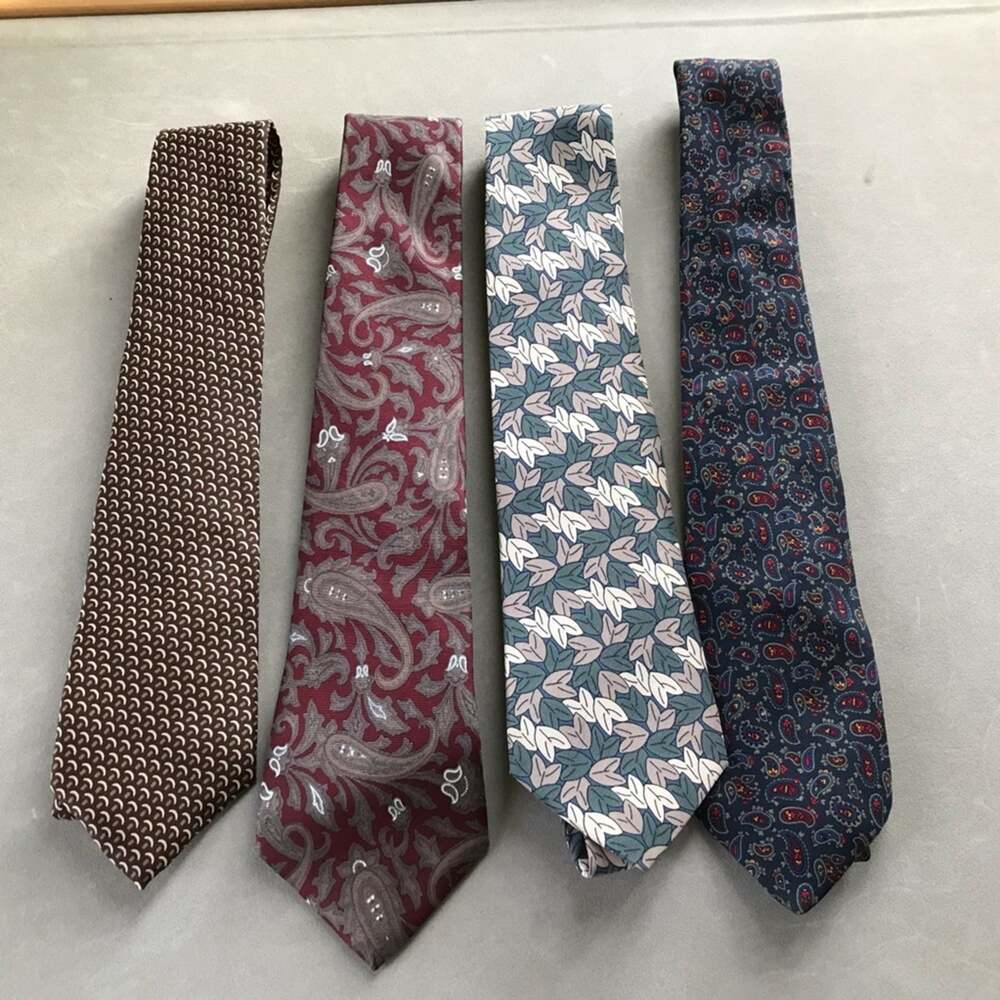 Vintage Christian Dior all silk ties lot of 4 made in France